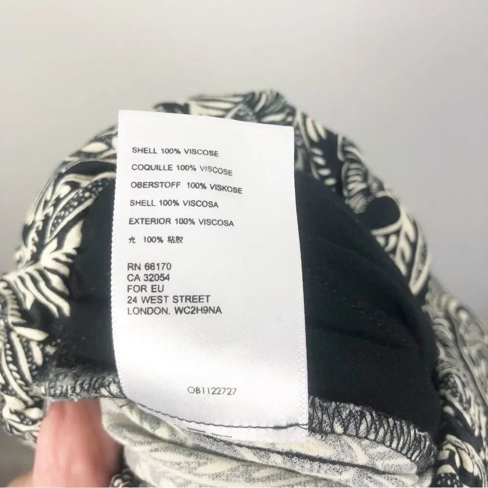 ANTHROPOLOGIE | Zadie Black & White Patterned Belted Jumpsuit Women’s Size 0 - Picture 10 of 14